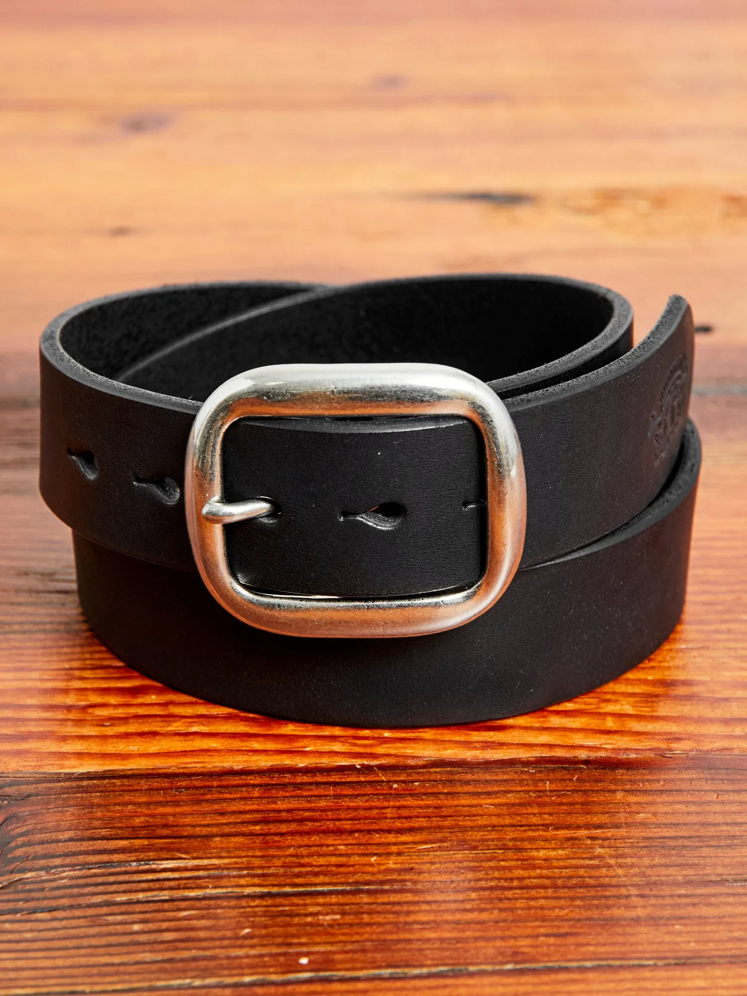 B-81 Leather Belt in Black