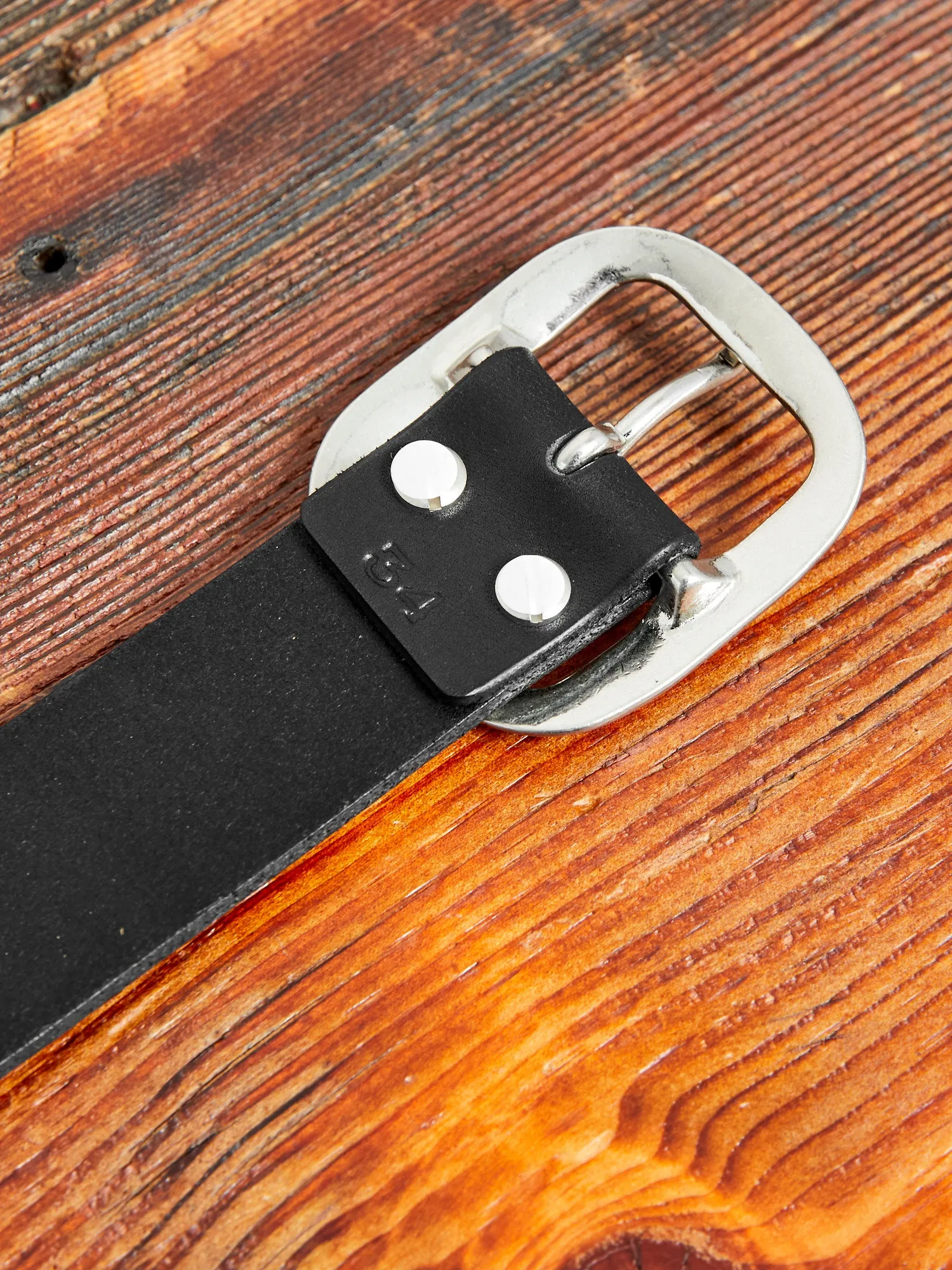 B-81 Leather Belt in Black