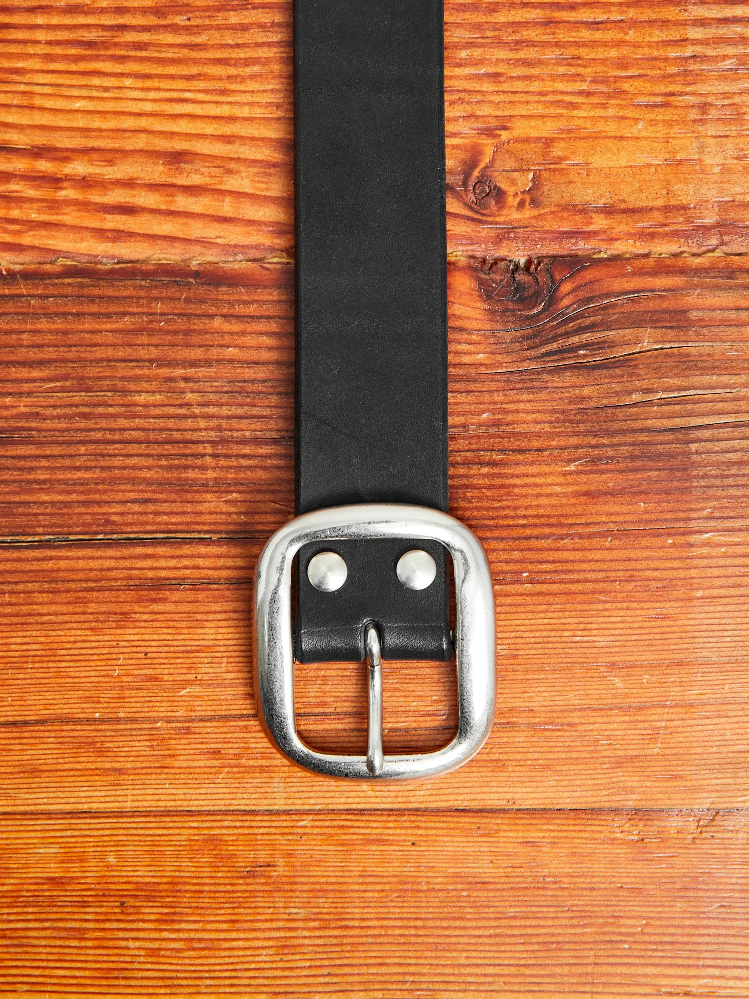 B-81 Leather Belt in Black