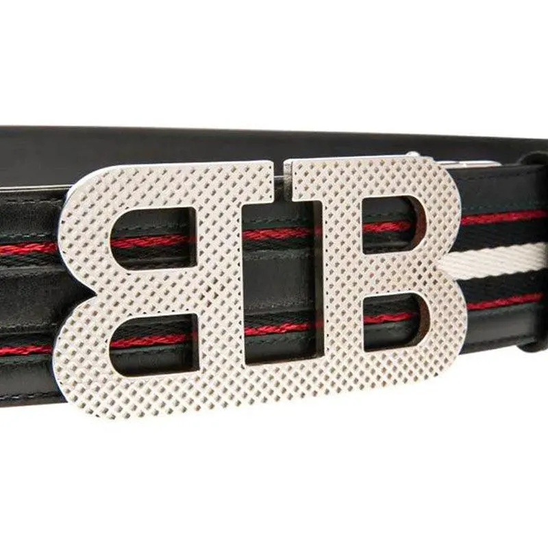 Bally Mirror B Buckle Reversible Leather Belt