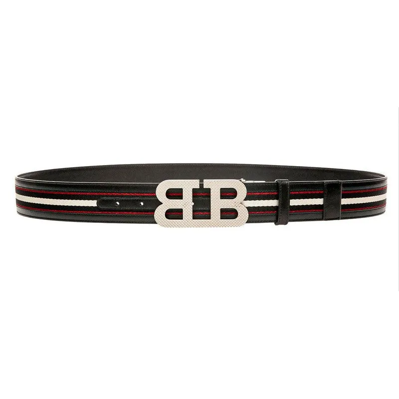 Bally Mirror B Buckle Reversible Leather Belt