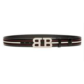 Bally Mirror B Buckle Reversible Leather Belt