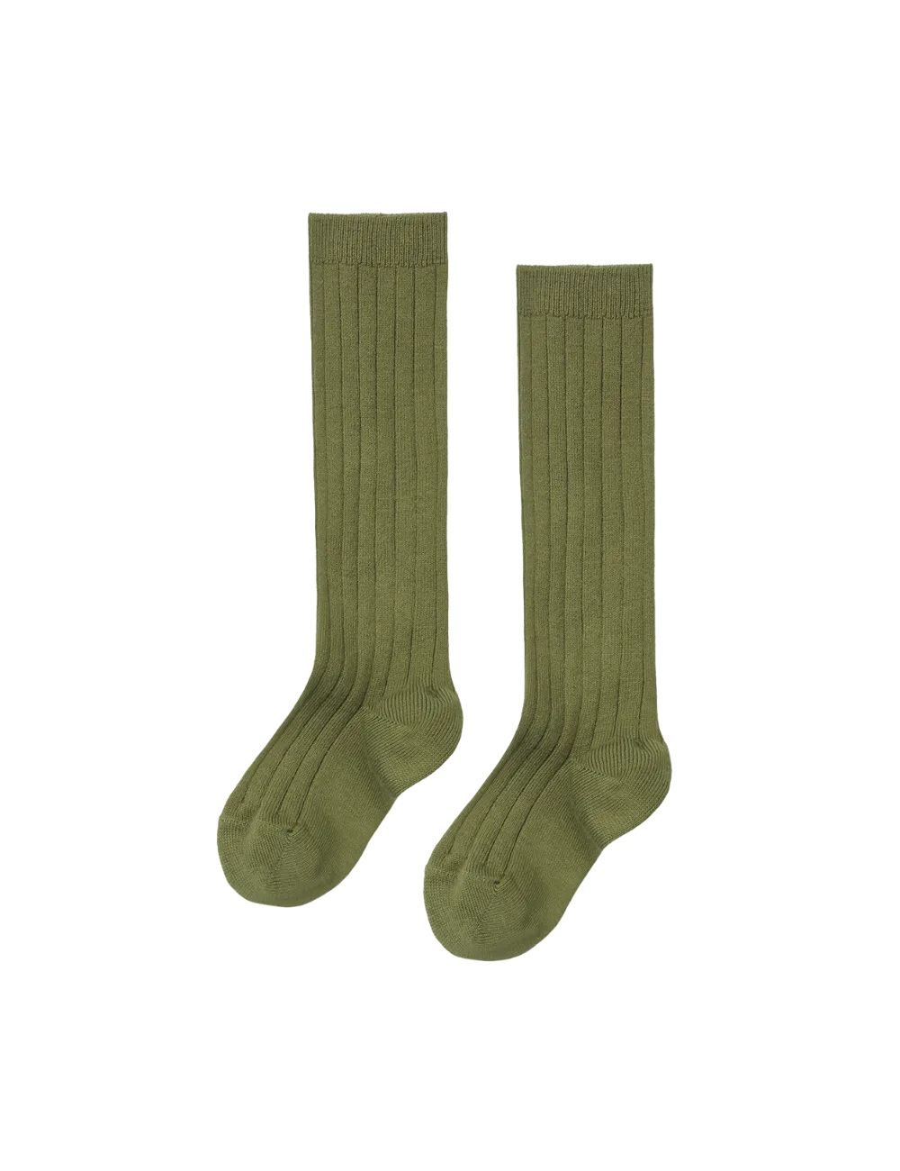 Basic Rib Knee High Socks - Seaweed