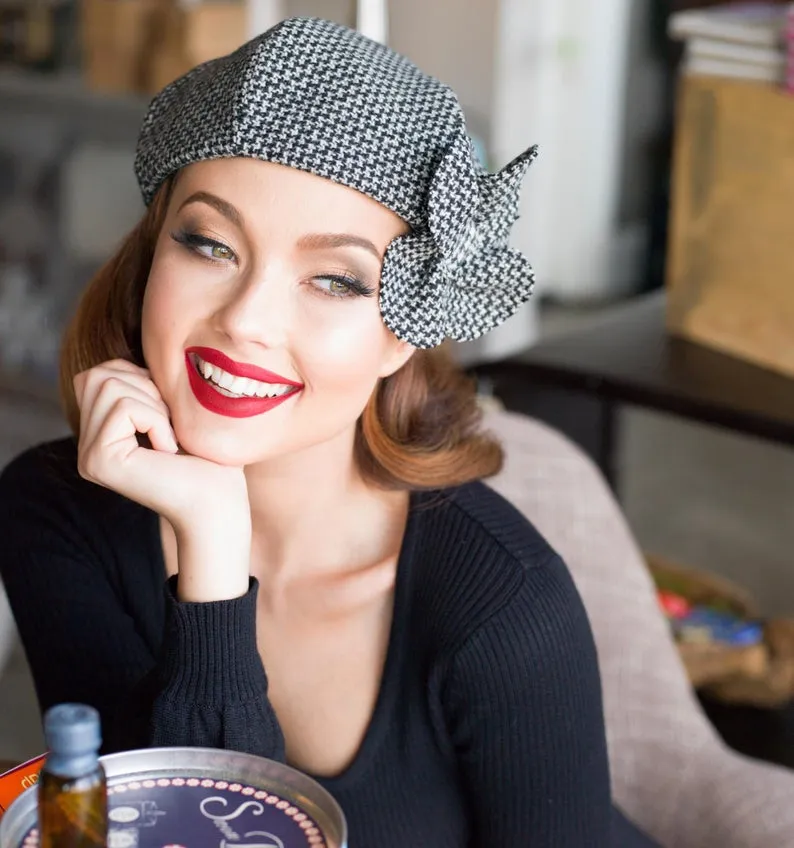 Beret Hat Flower