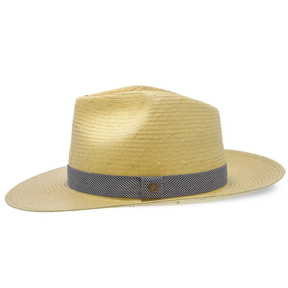 Big Catch - Walrus Hats Natural Paper Braid Straw Fedora Hat w/ Band