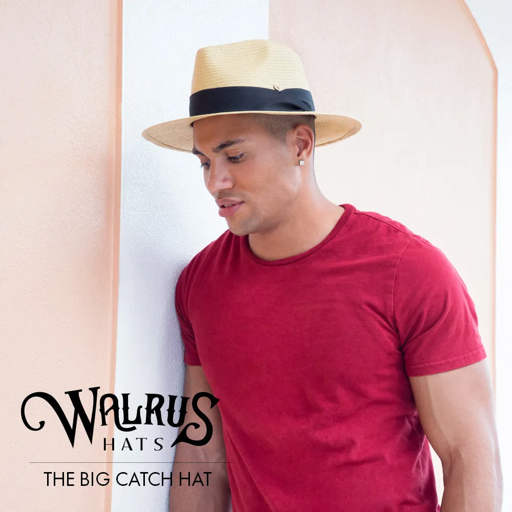 Big Catch - Walrus Hats Natural Paper Braid Straw Fedora Hat w/ Band