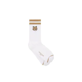 Bold Fox Head Sporty Socks (Chino Beige)