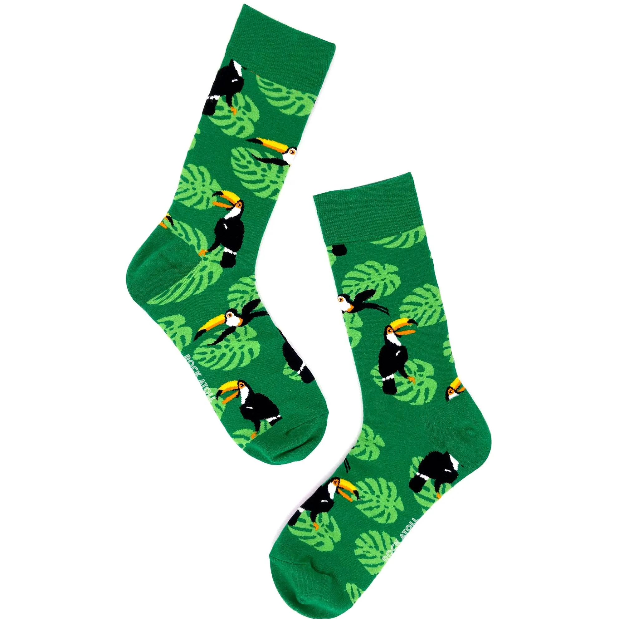 BRIGHT GREEN TOUCAN SOCKS