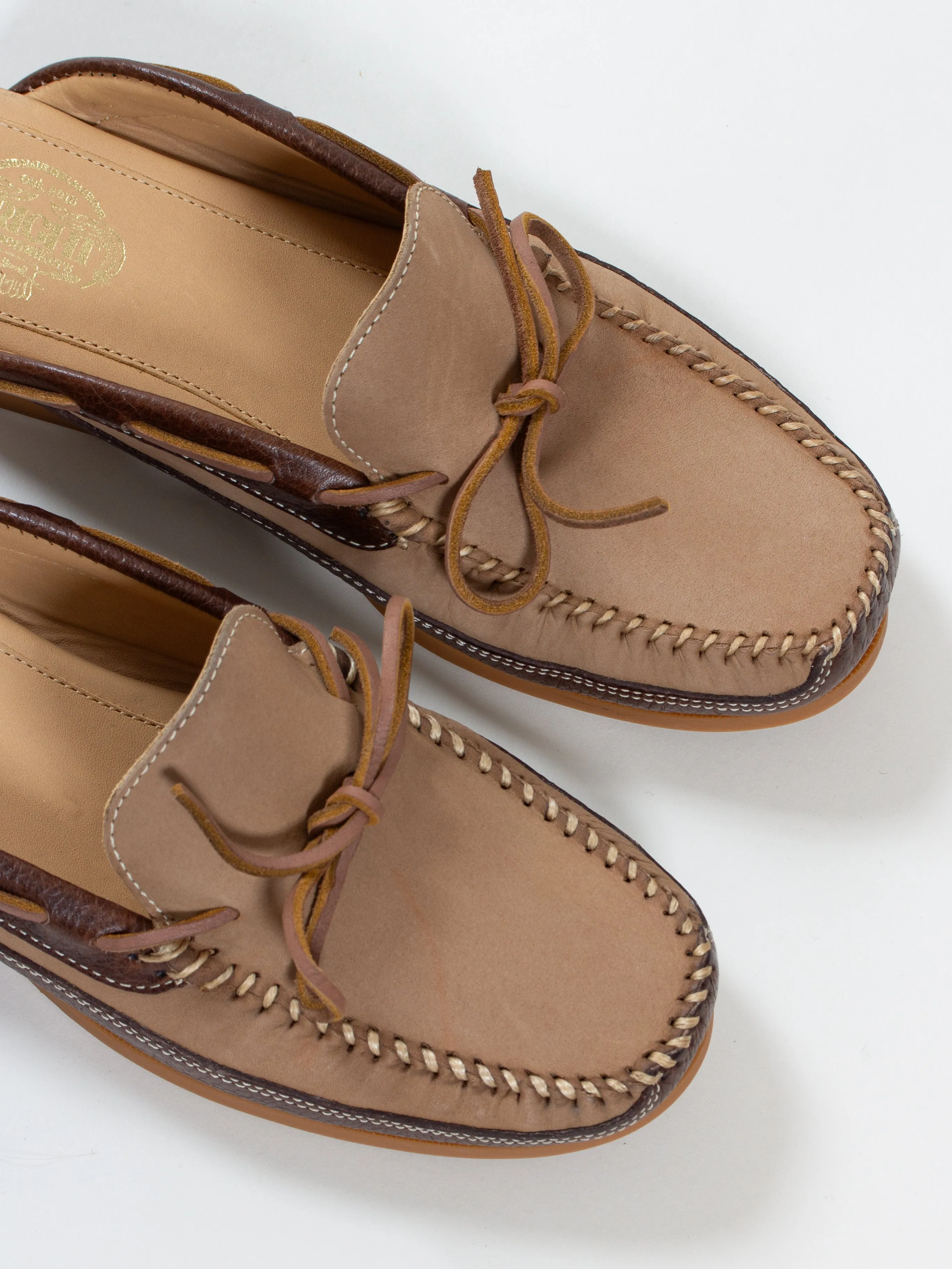 Bright Shoemakers, Mule Slipper, Sand/ Walnut