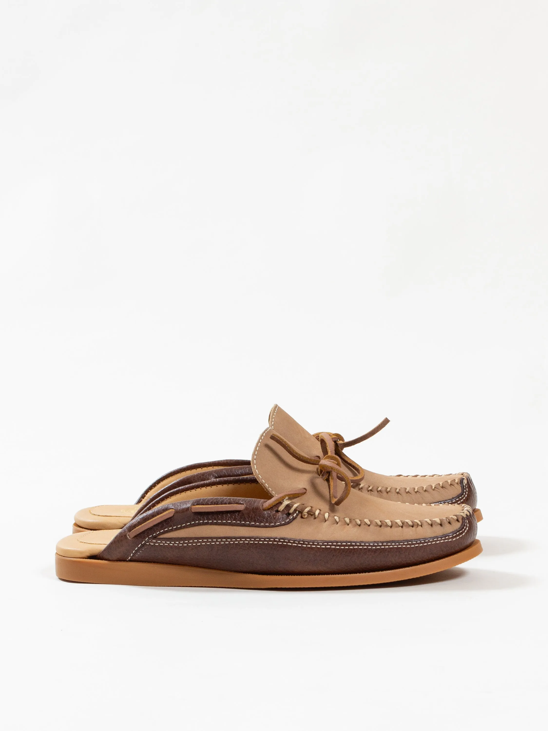 Bright Shoemakers, Mule Slipper, Sand/ Walnut