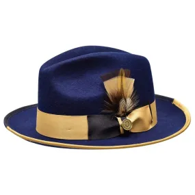 Bruno Capelo WI-703 Navy Camel The Winston Fedora