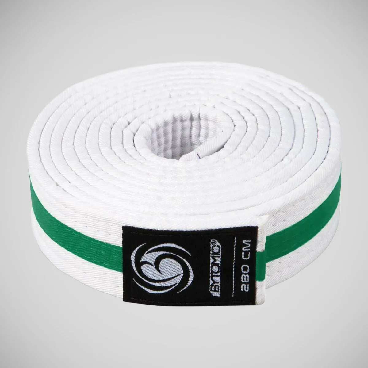 Bytomic Striped Polycotton Martial Arts Belt Pack of 10 White/Green