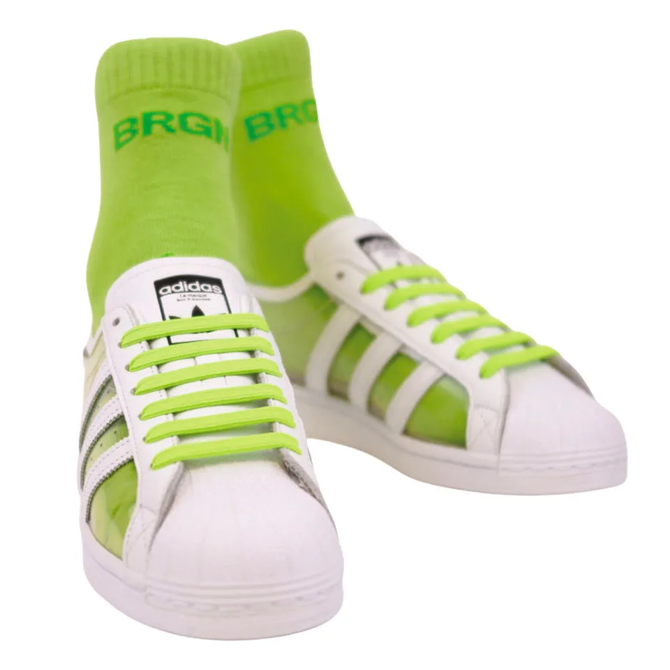 COLR By uLace Mid-Calf Socks - Bright Green