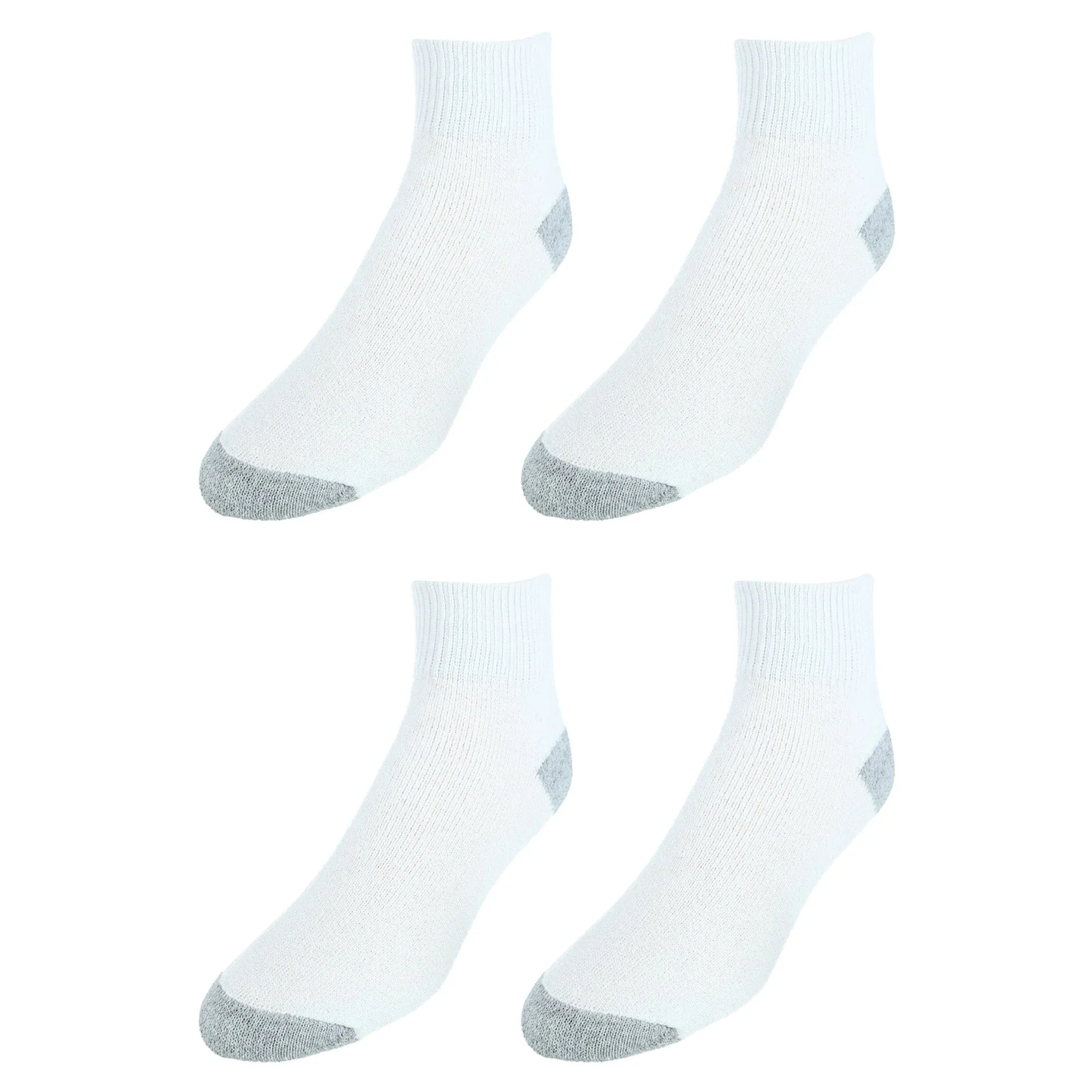 CTM® Men's Cotton Blend Ankle Socks (4 Pair Pack)