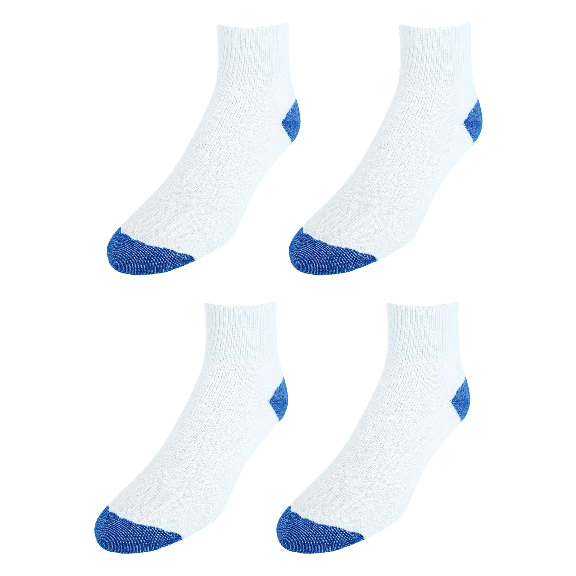 CTM® Men's Cotton Blend Ankle Socks (4 Pair Pack)