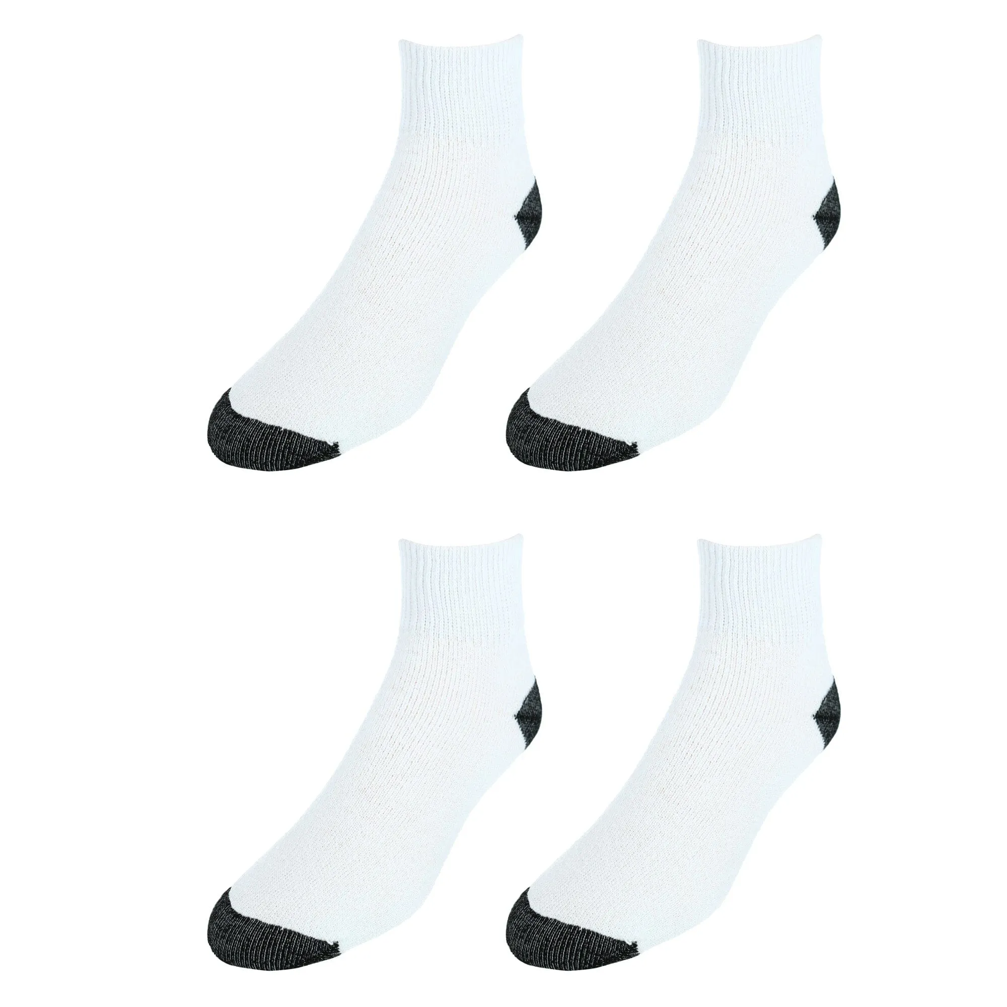 CTM® Men's Cotton Blend Ankle Socks (4 Pair Pack)