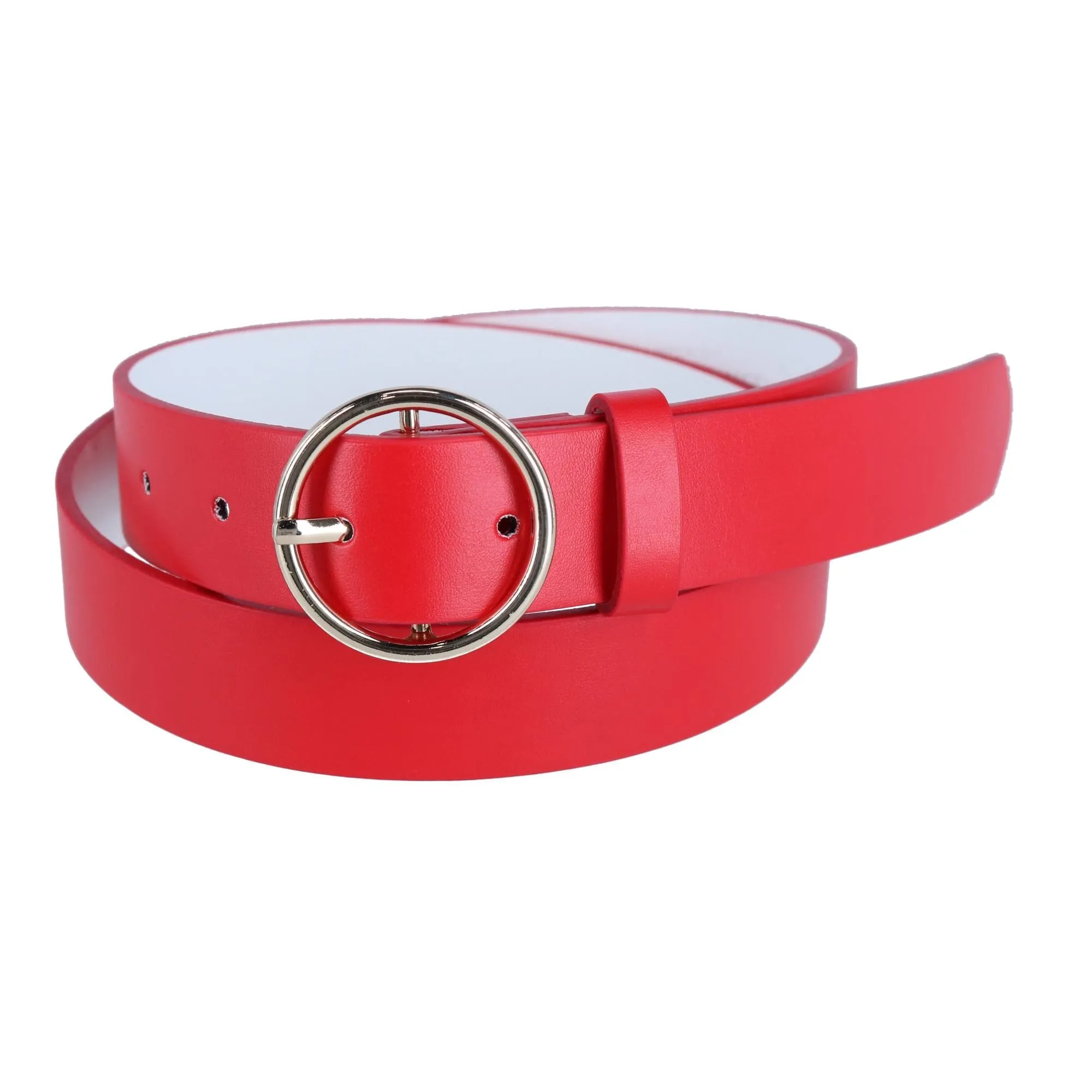 CTM® Women's Thick Rounded Buckle Belt