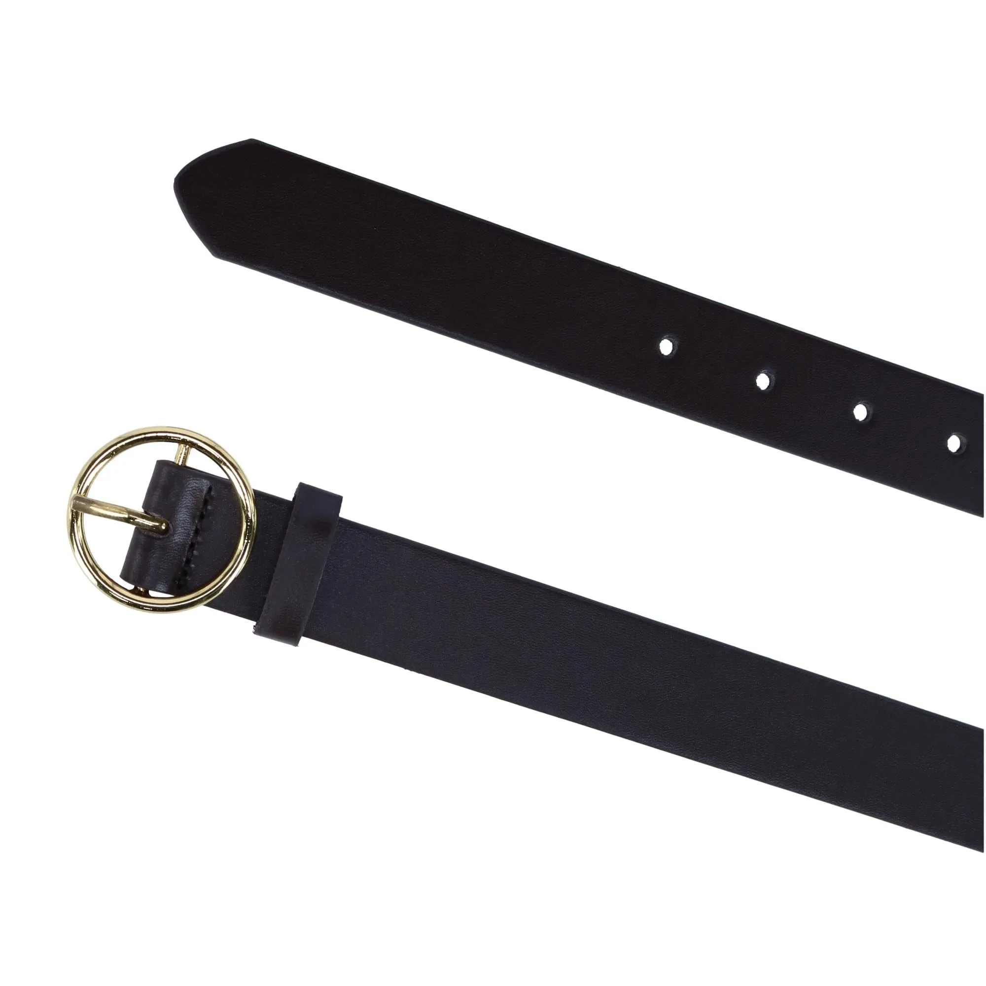 CTM® Women's Thick Rounded Buckle Belt