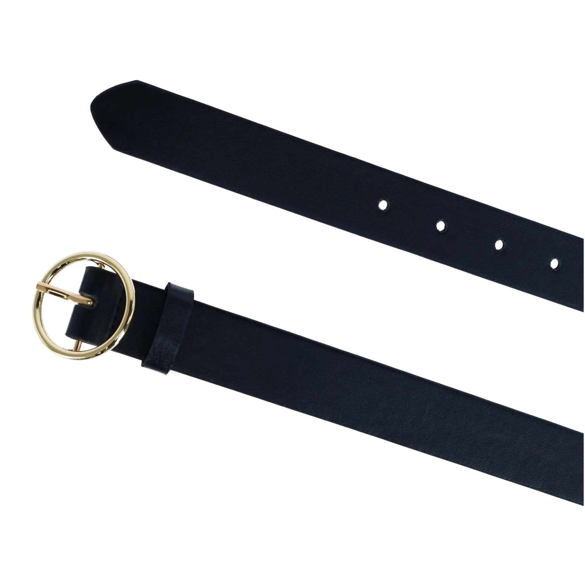 CTM® Women's Thick Rounded Buckle Belt