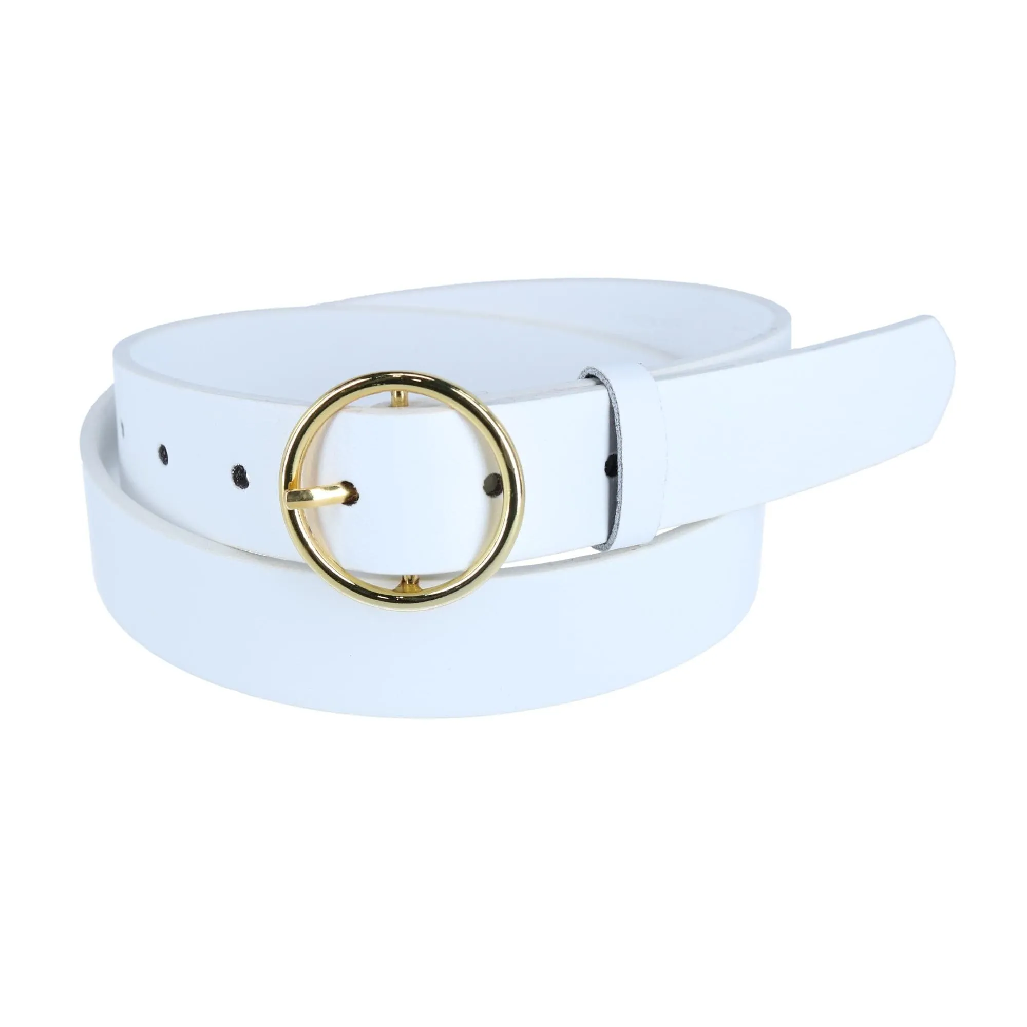 CTM® Women's Thick Rounded Buckle Belt