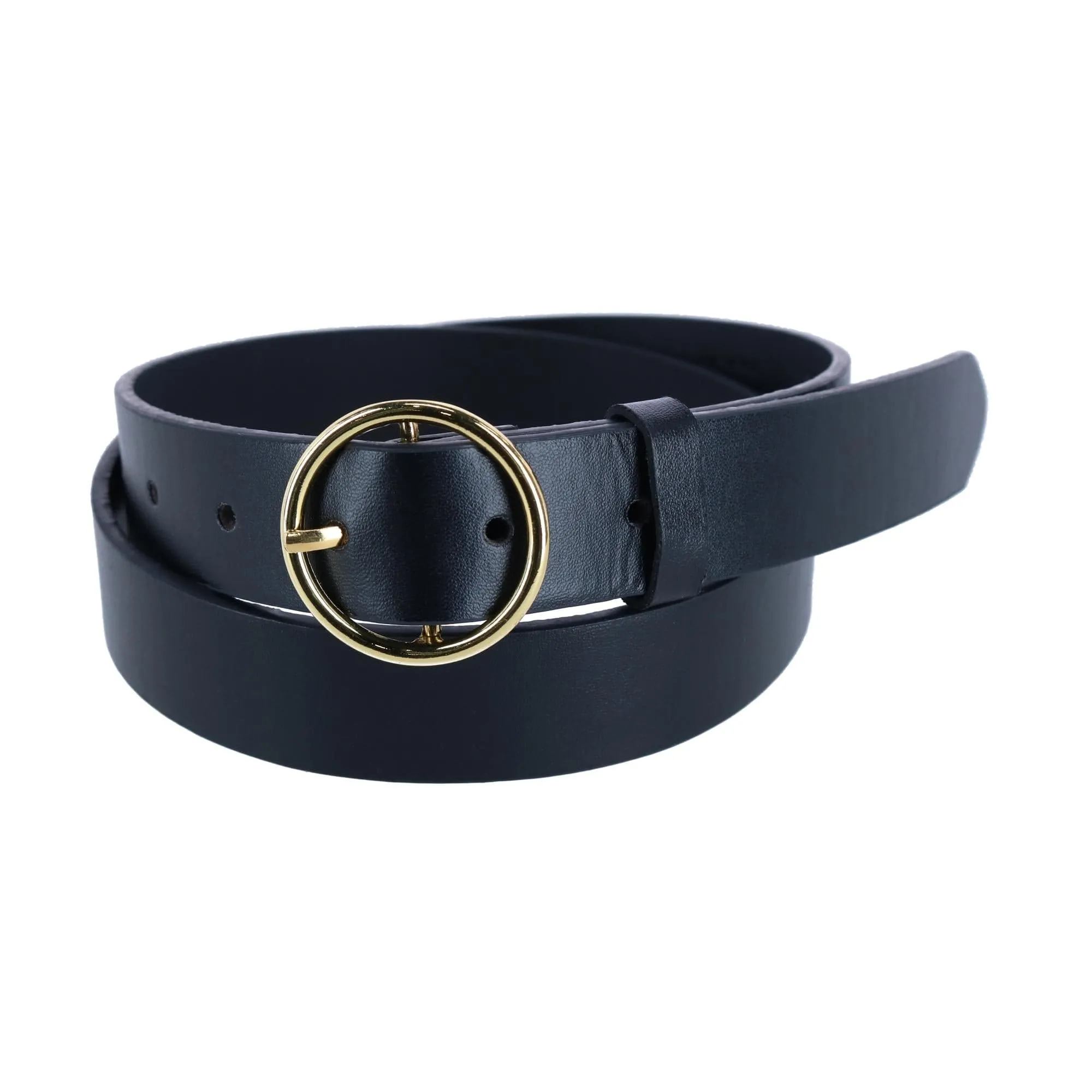 CTM® Women's Thick Rounded Buckle Belt