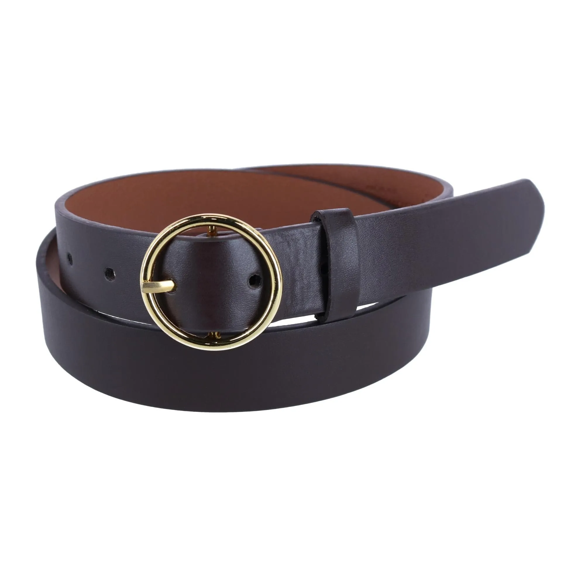 CTM® Women's Thick Rounded Buckle Belt