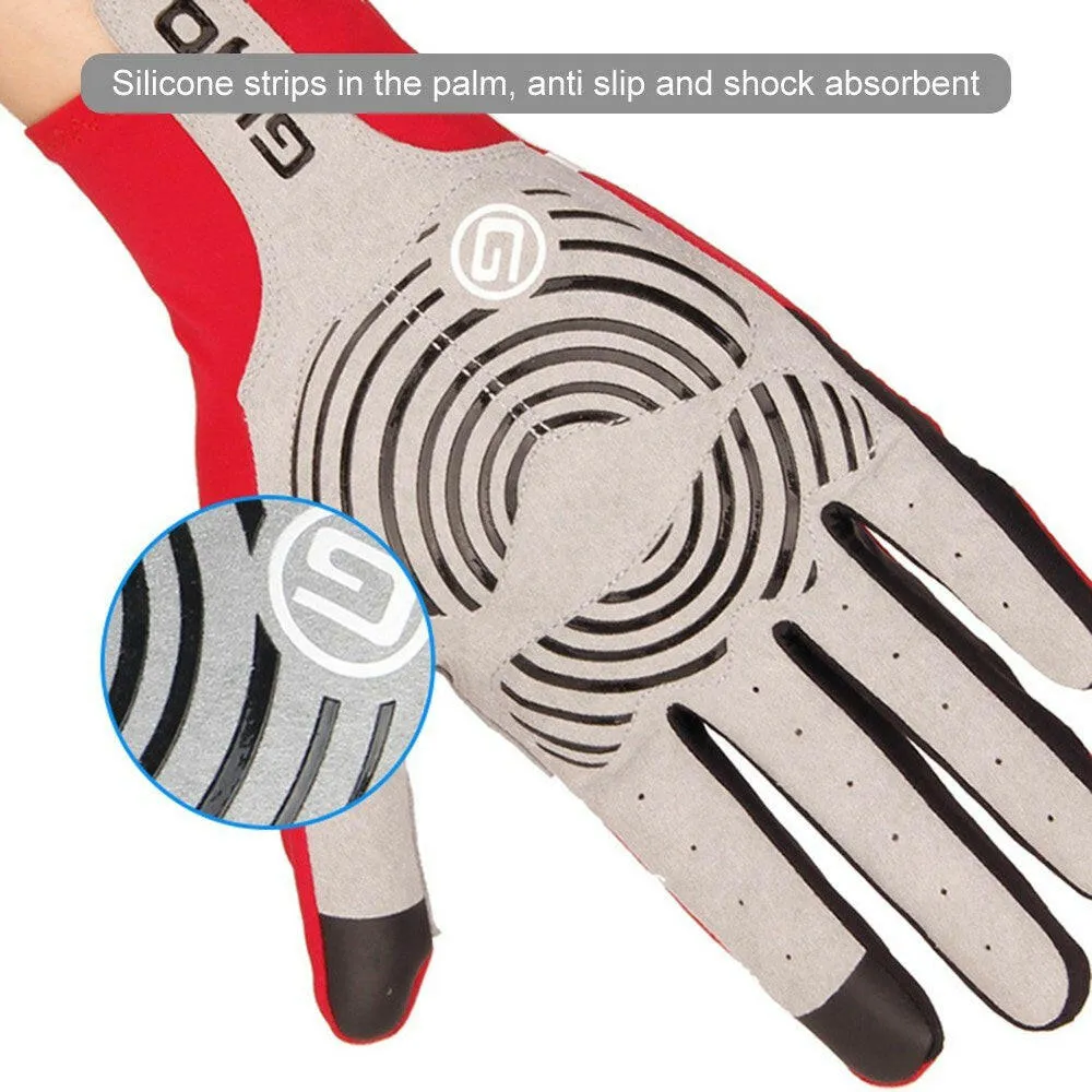 Cycling Gloves Touchscreen Anti-slip Riding Driving Full Fingers Gloves Shock Absorbent Bike Motorbike Riding Gloves