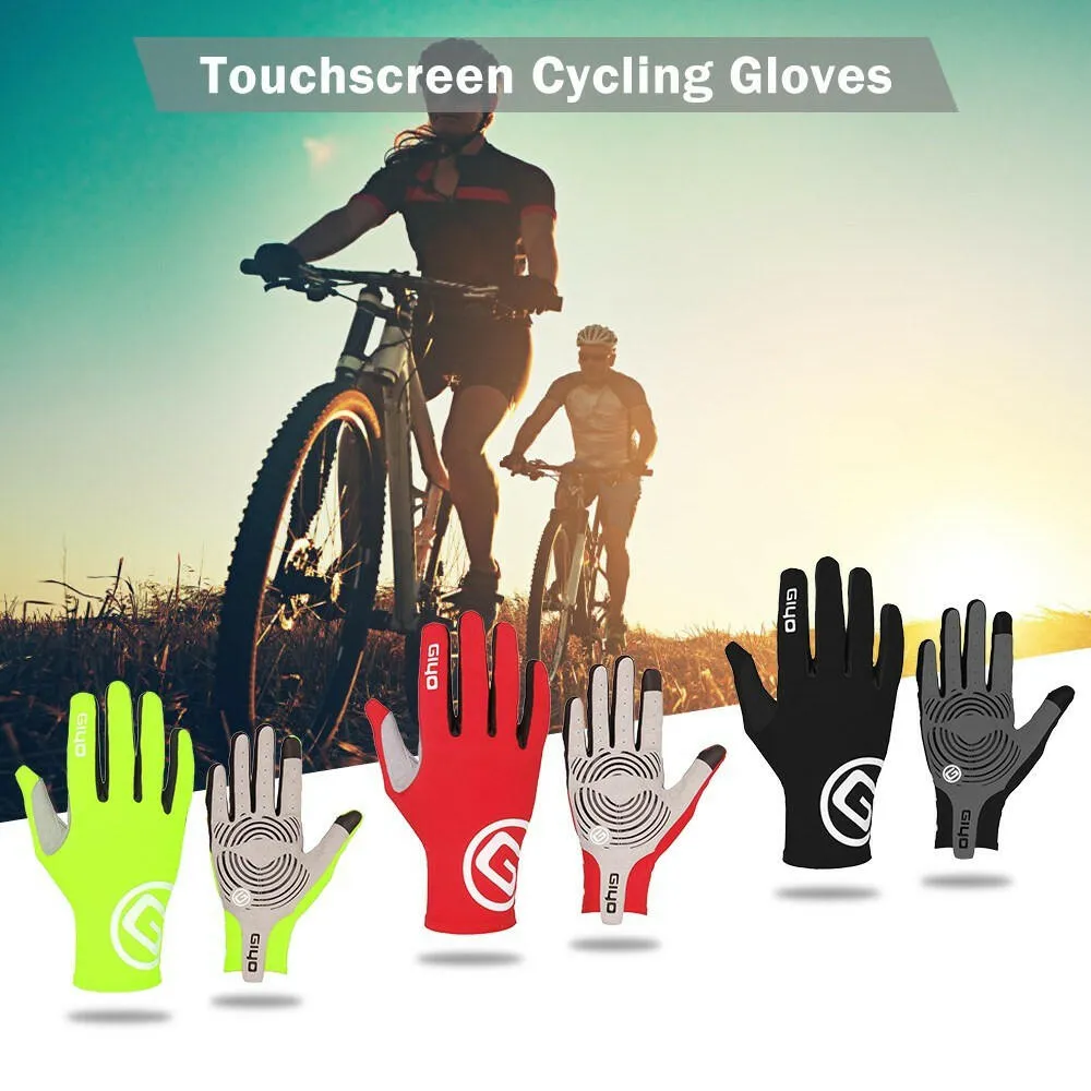 Cycling Gloves Touchscreen Anti-slip Riding Driving Full Fingers Gloves Shock Absorbent Bike Motorbike Riding Gloves