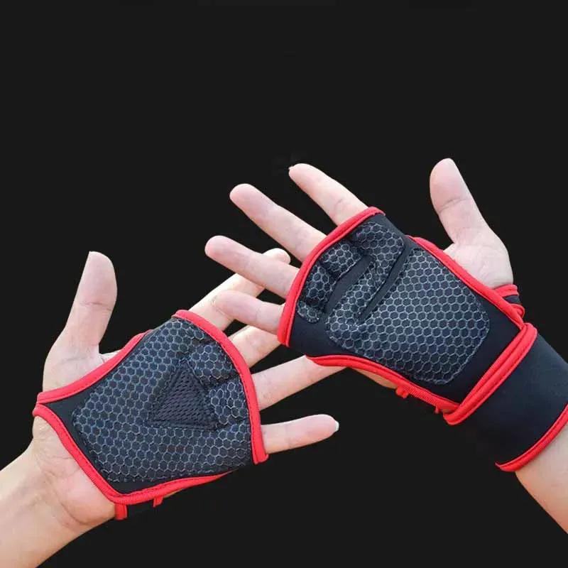 Cycling gloves Weightlifting Training for Men Women Fitness Sports Body Building Gymnastics Gym Hand Wrist Palm Protector Gloves