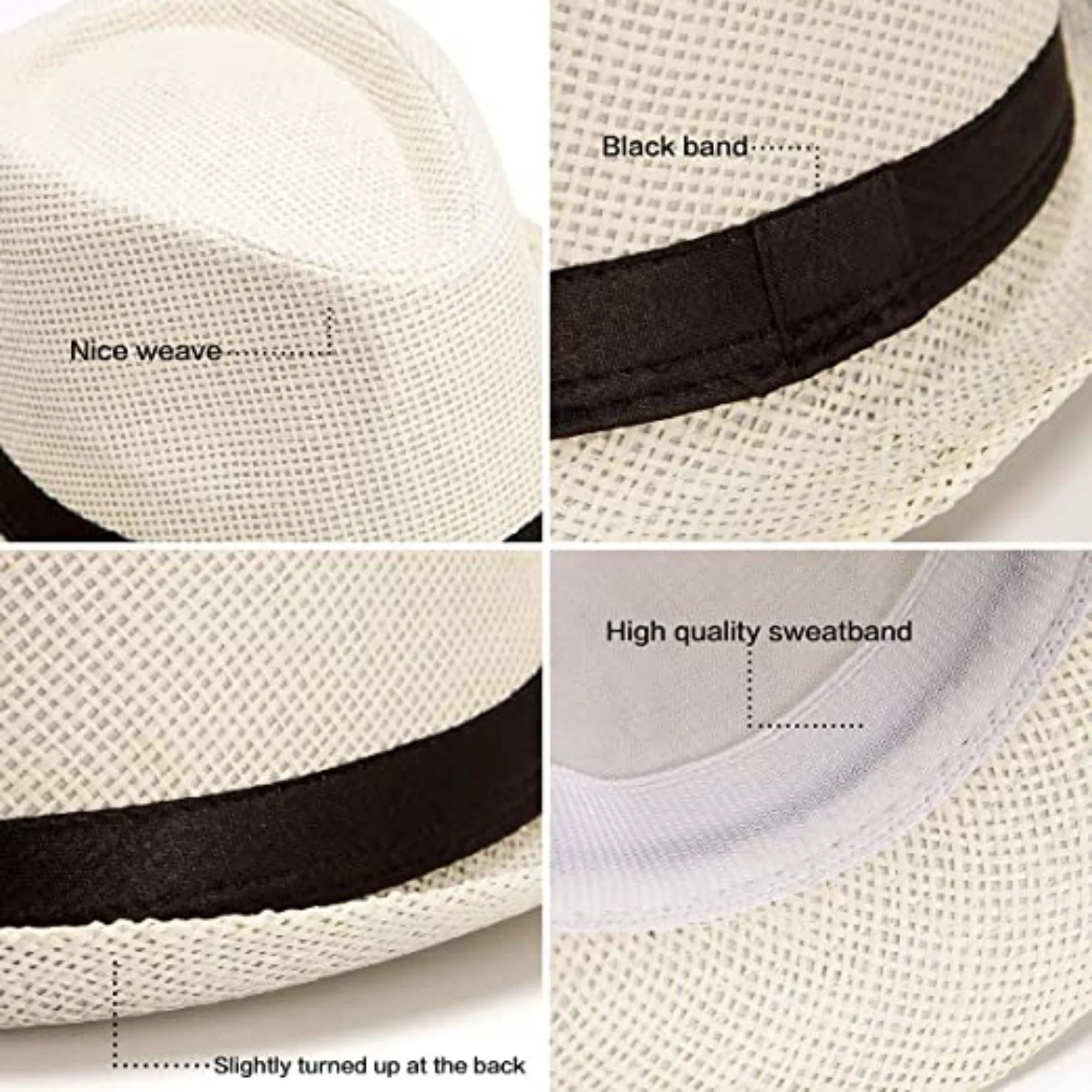 FabSeasons Cream Panama Hats