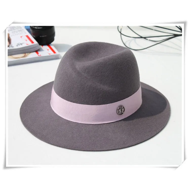 Fedora Golf Hats Fall/Winter Wool Cap Wide Wool Felt Hats Children