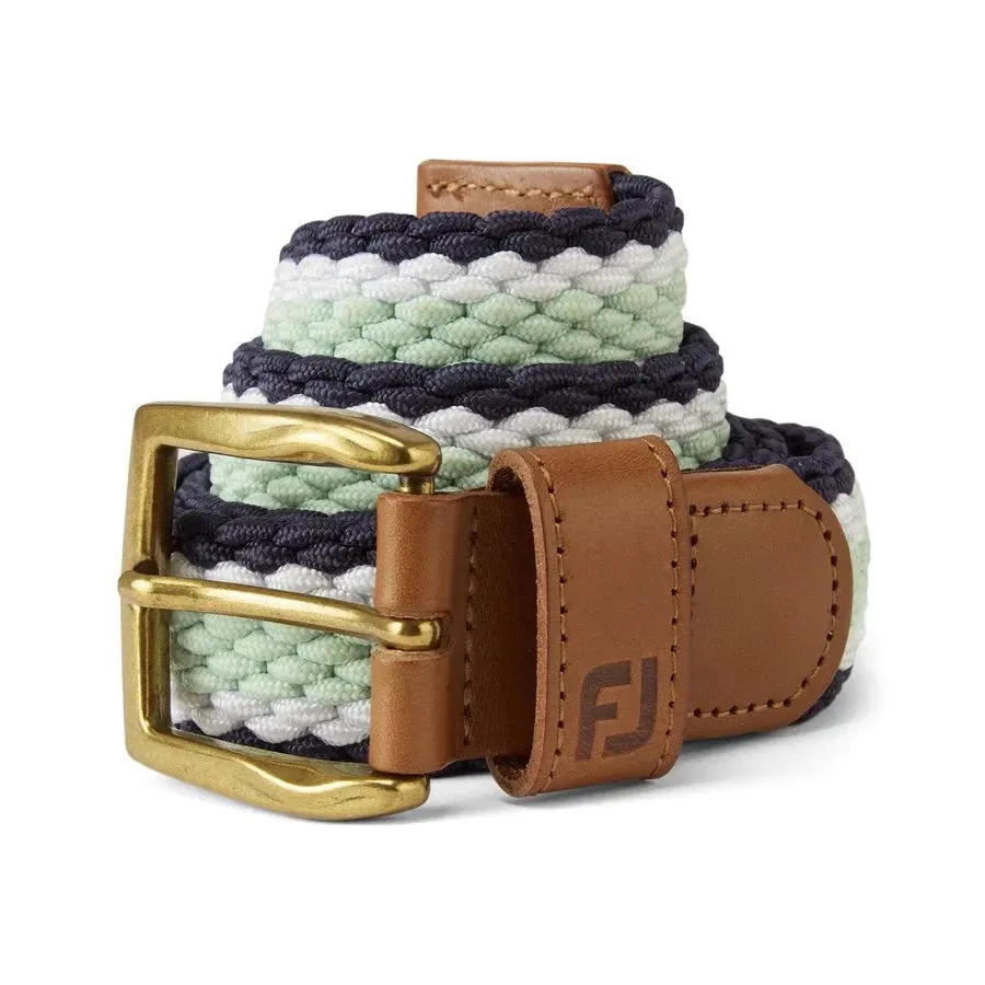 FootJoy Solid Striped Braided Golf Belt 69484