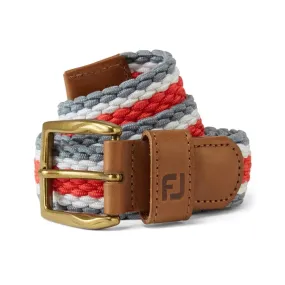 FootJoy Solid Striped Braided Golf Belt 69485