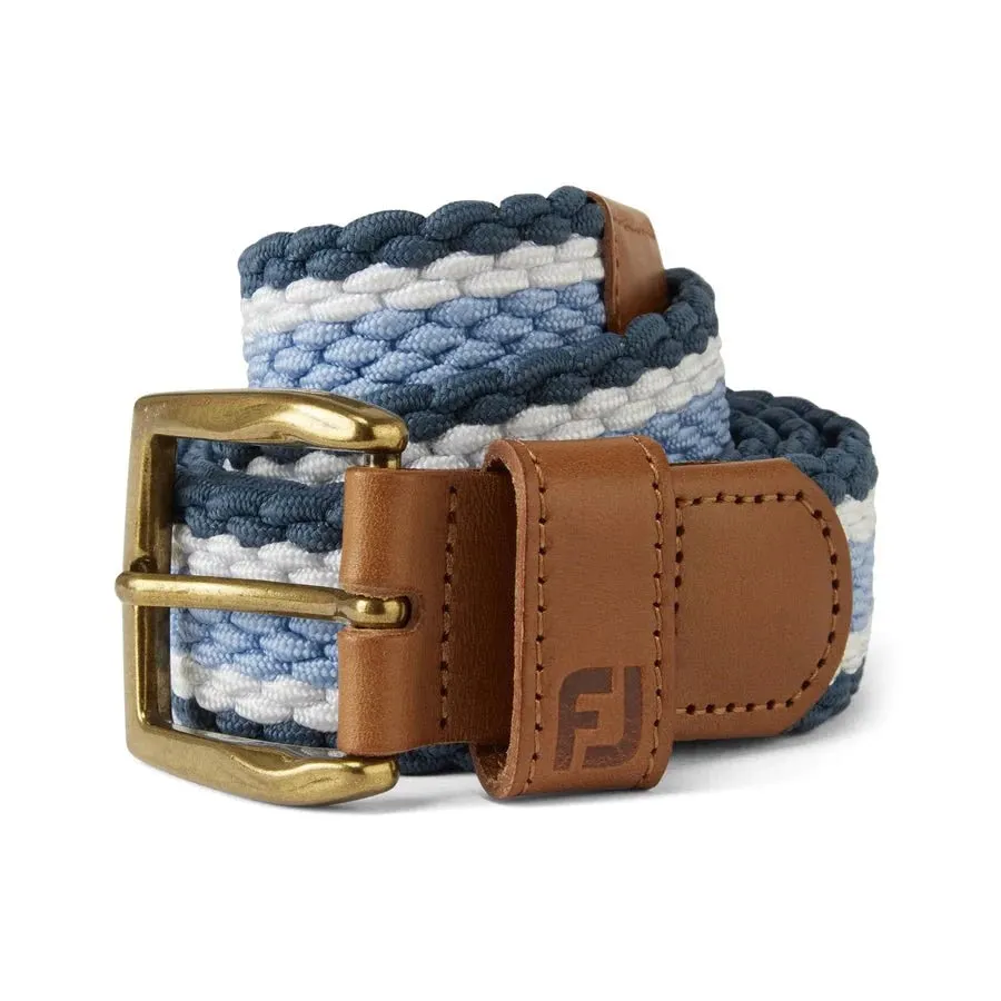 FootJoy Solid Striped Braided Golf Belt 69486