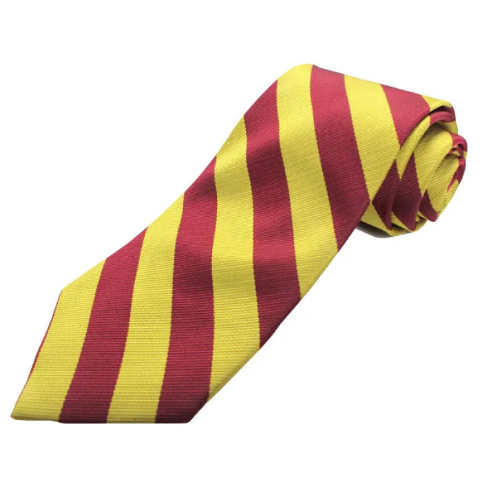 GARNET & GOLD STRIPED TIE