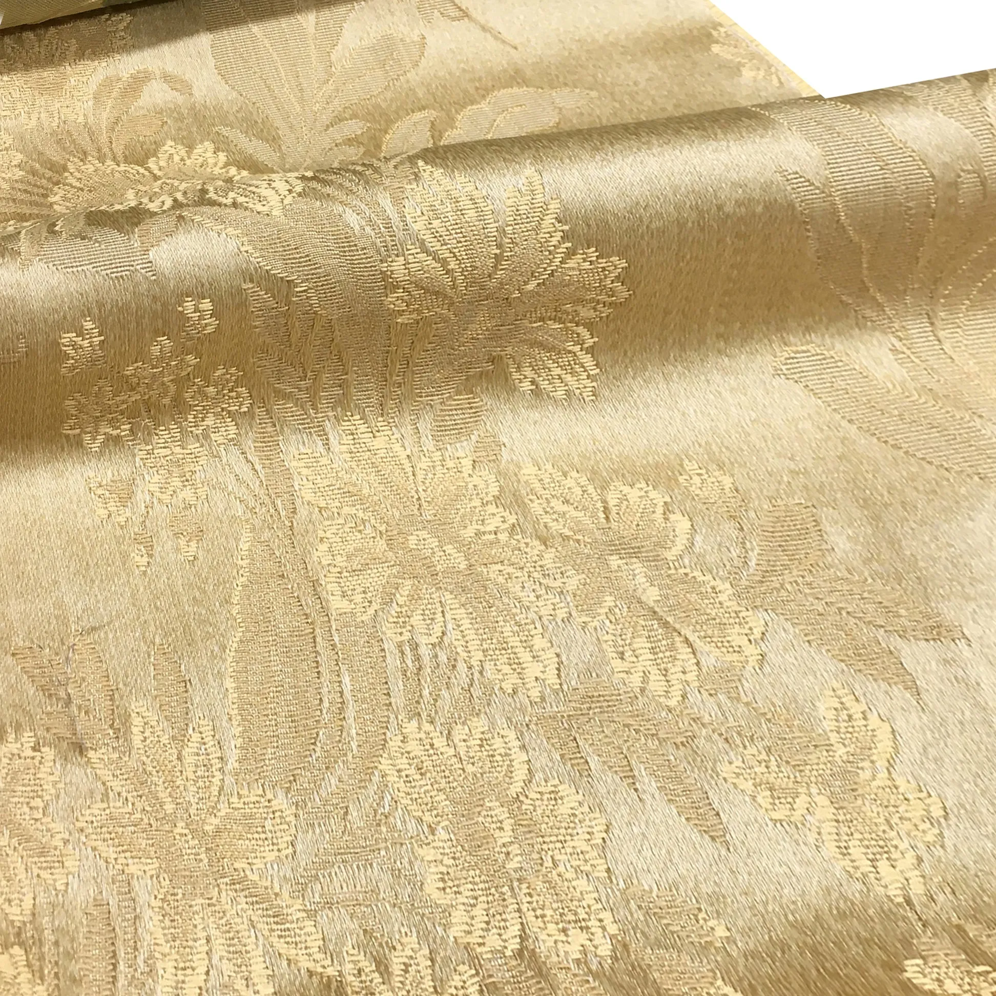 GINEVRE Gold Floral Jacquard Brocade Fabric