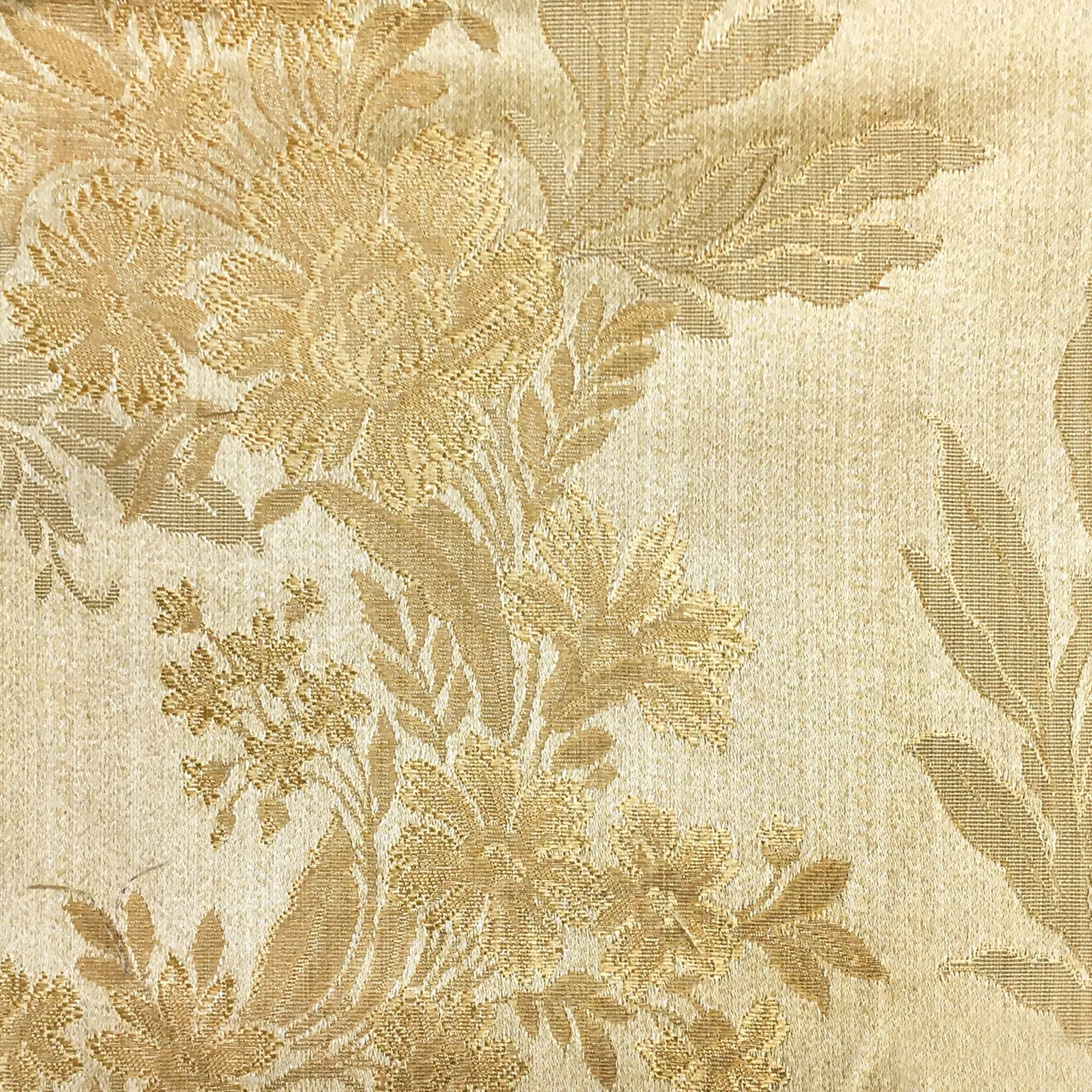 GINEVRE Gold Floral Jacquard Brocade Fabric