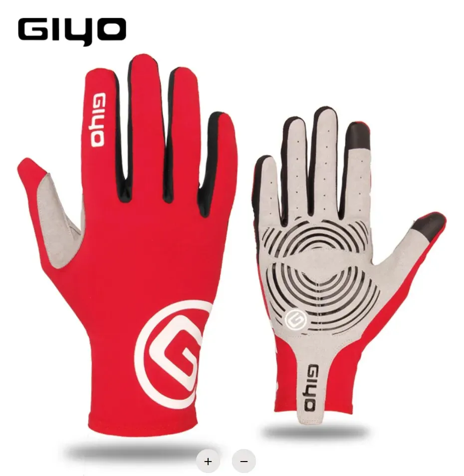 GIYO Touch Screen Long Full Fingers Half Fingers Gel Sports Cycling Gloves MTB Road Bike Riding Racing Women Men Bicycle Gloves