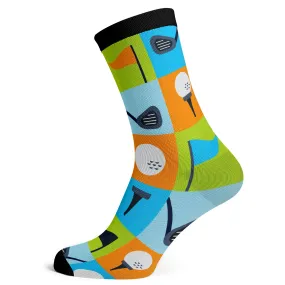 Golf Bright Squares Socks