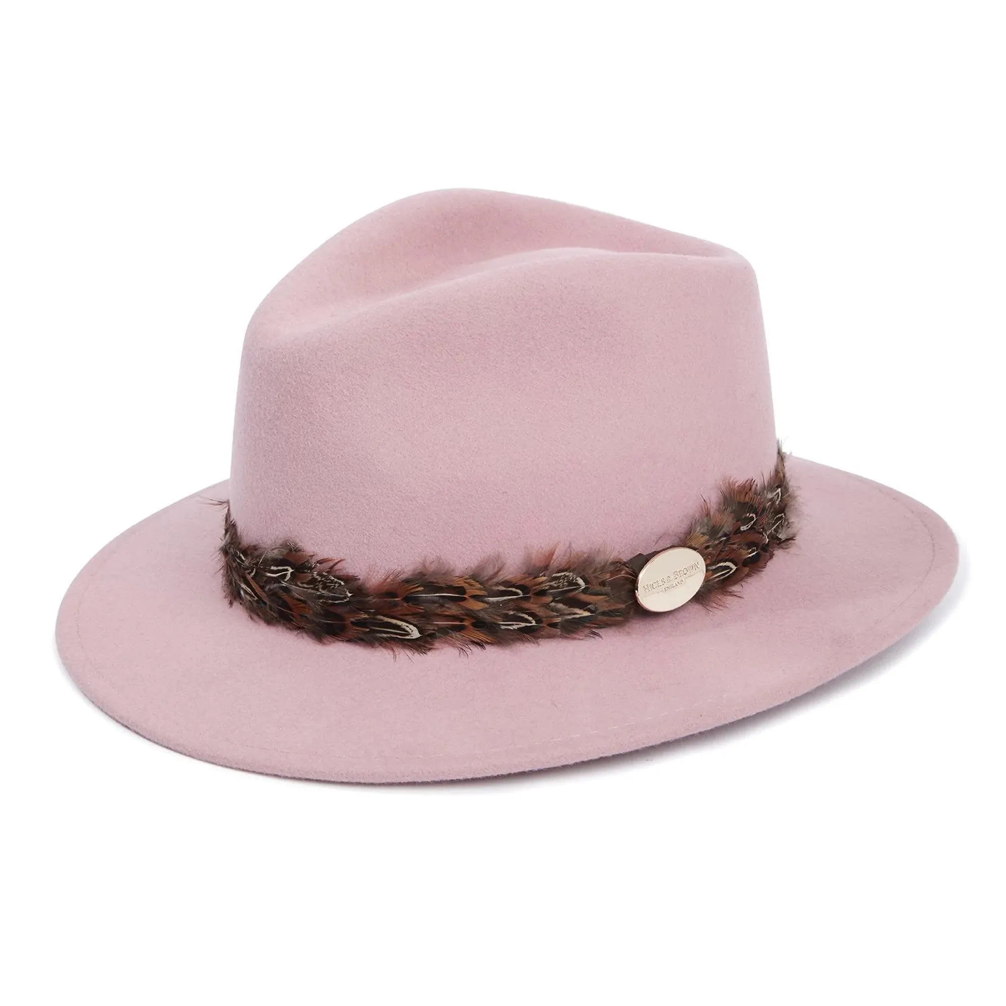 Hicks & Brown The Suffolk Fedora Pheasant Feather Wrap Hat