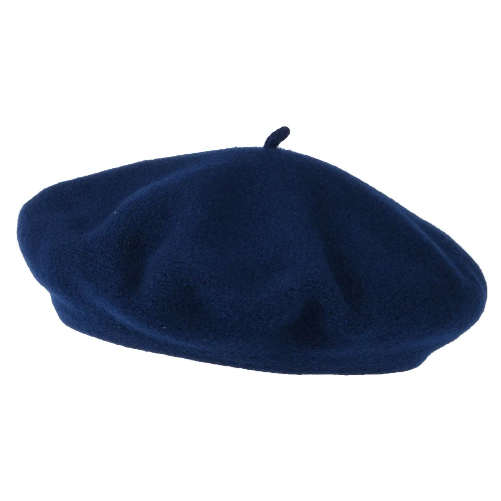 Héritage par Laulhère Hats Authentique Merino Wool Beret - Midnight