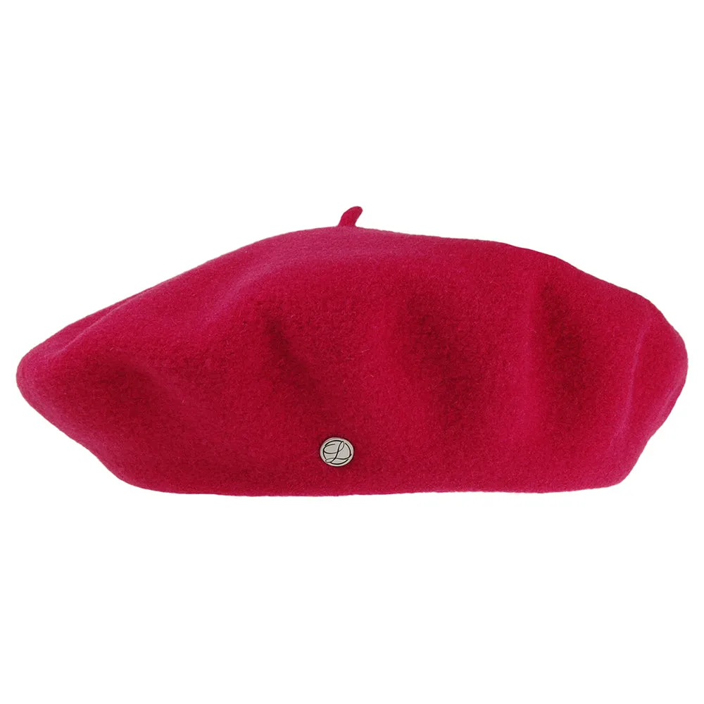 Héritage par Laulhère Hats Authentique Merino Wool Beret - Raspberry