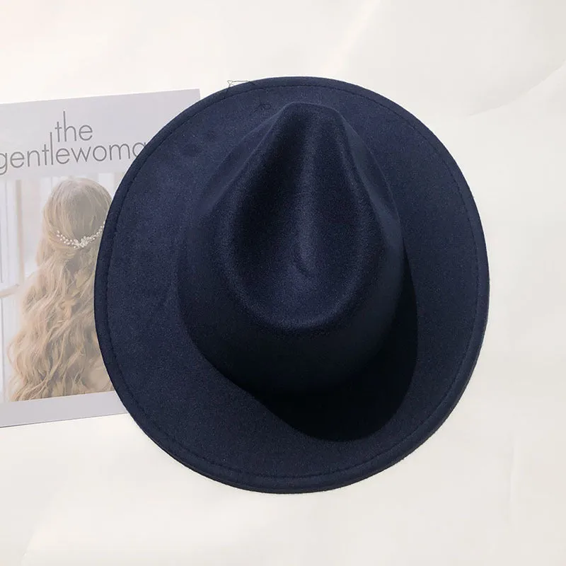 Italian Fedora Hats Autumn and Winter Men's Top Hat Felt British Style