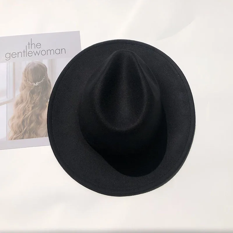 Italian Fedora Hats Autumn and Winter Men's Top Hat Felt British Style