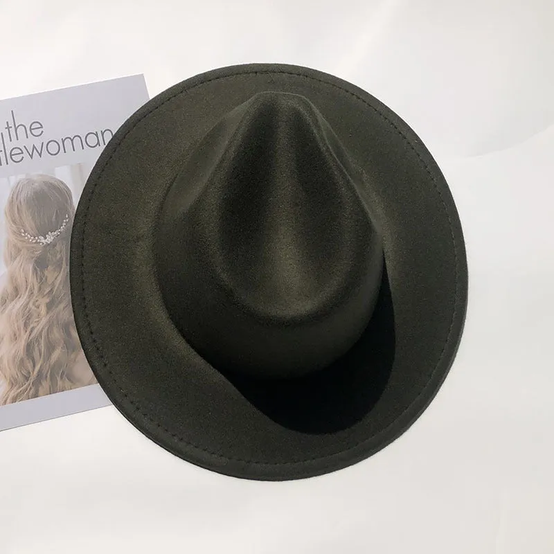 Italian Fedora Hats Autumn and Winter Men's Top Hat Felt British Style