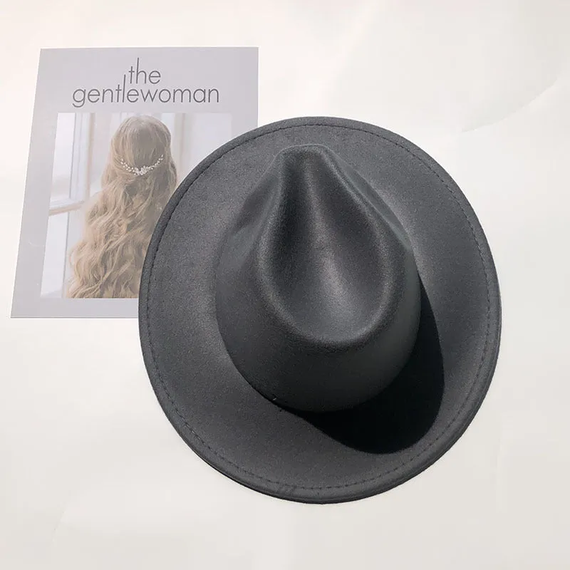 Italian Fedora Hats Autumn and Winter Men's Top Hat Felt British Style