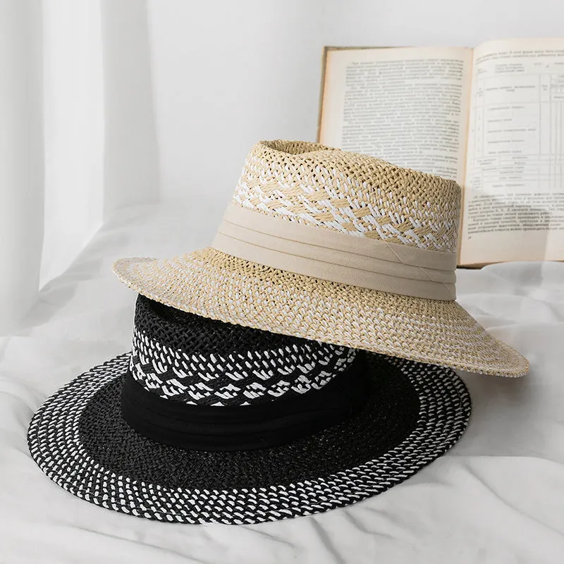 Italian Fedora Hats British Straw Hat Female Summer Fashion Vacation Beach Hat