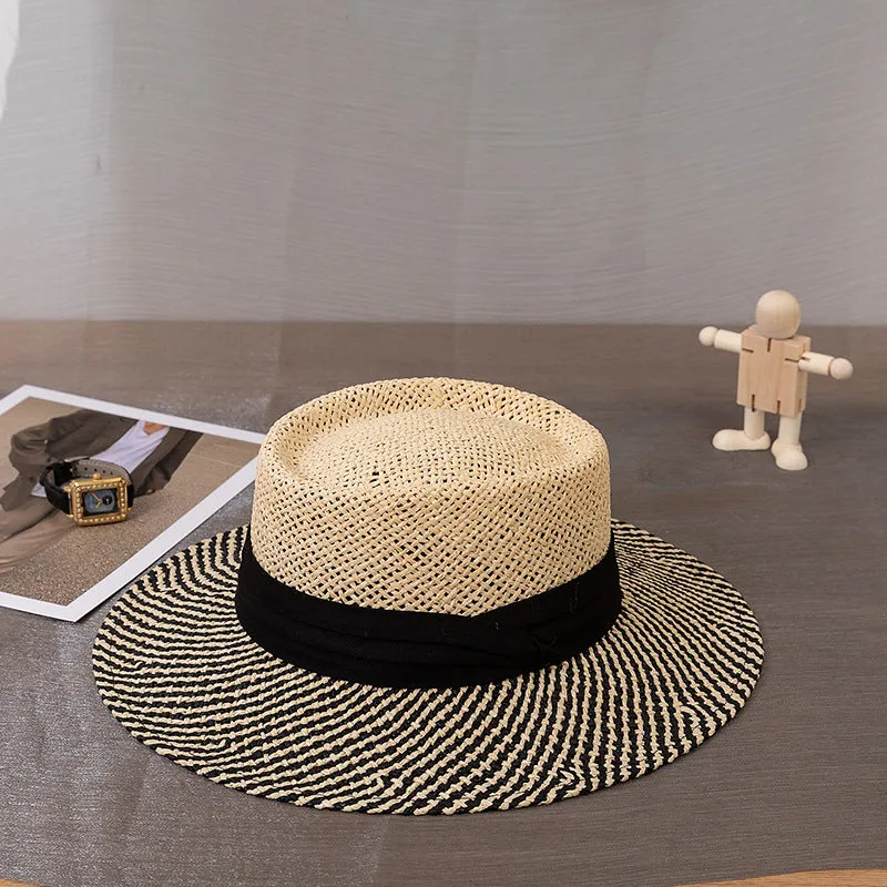 Italian Fedora Hats British Straw Hat Female Summer Fashion Vacation Beach Hat