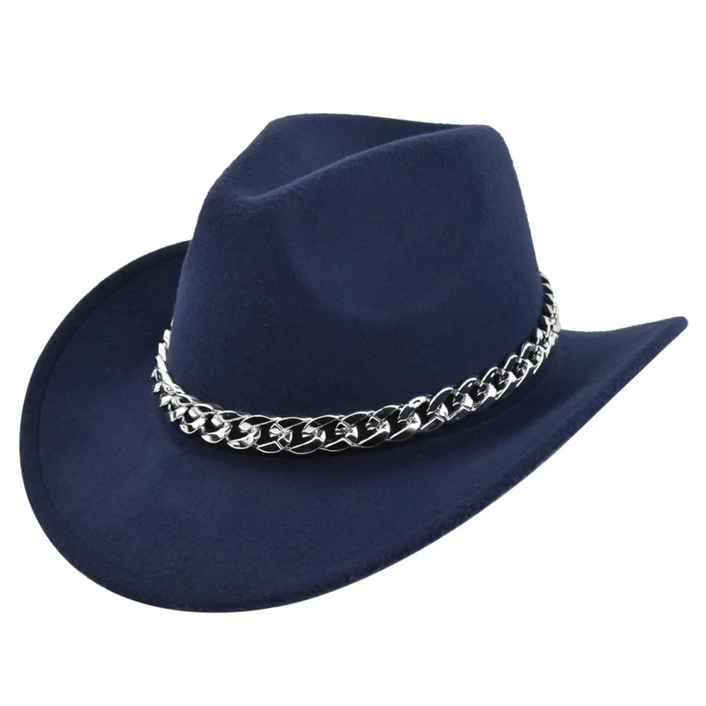 Italian Fedora Hats Curved Brim Cowboy Hat Retro Fedora Hat