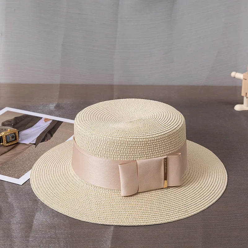 Italian Fedora Hats Women Straw Hat Fashion Top Hat Sun-Proof